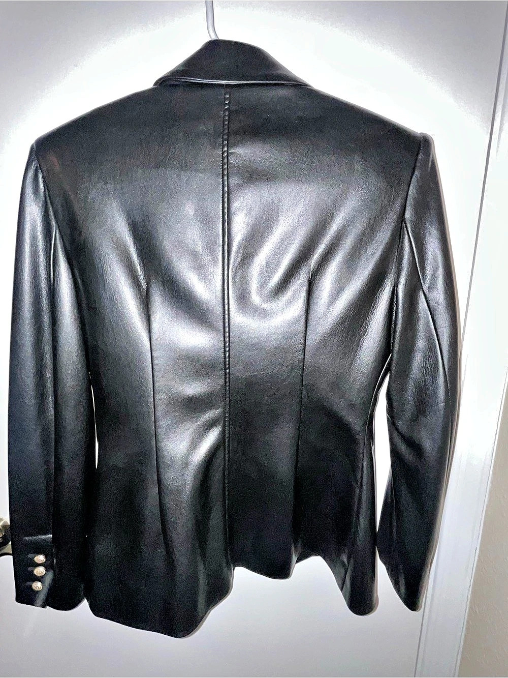 Generation Love Faux Leather Blazer Black Size Small - Picture 2 of 7